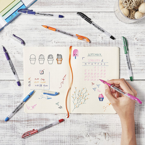 Ручка гелевая Bic Gelocity Stic синяя (толщина линии письма 0.27мм)