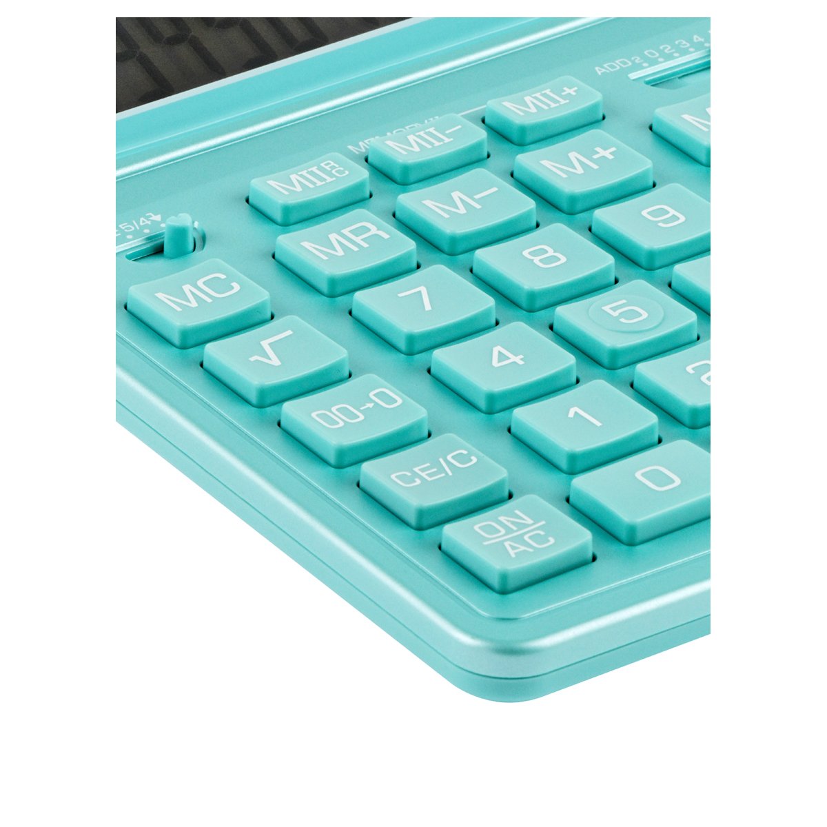 Калькулятор настольный Eleven SDC-444X-GN, 12 разрядов, двойное питание, 155×204×33мм, бирюзовый