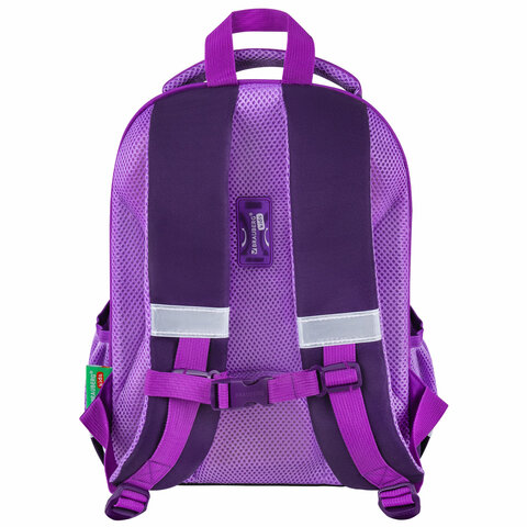 Ранец BRAUBERG KIDS START, 1 отделение, 2 кармана, «Sweet cheeks», велюровая панель, 35×26х13см