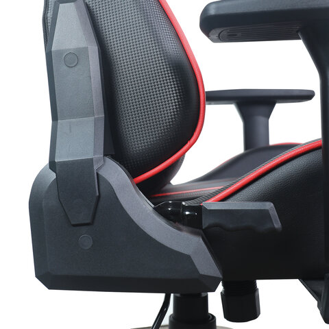 Кресло компьютерное BRABIX «GT Carbon GM-120», две подушки, экокожа, черное/красное, 531931