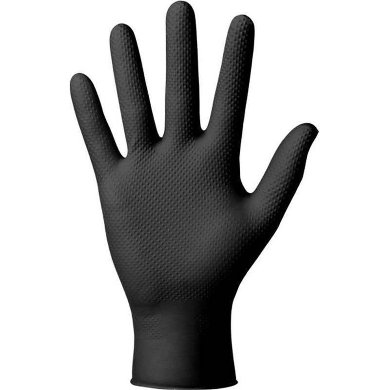 Перчатки одноразовые нитрил Steel Grip цв. черный (50 пар/уп)р. XXL, ПС