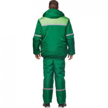 Костюм рабочий зимний мужской з20-КПК с СОП светло-зеленый/зеленый (размер 60-62, рост 170-176)