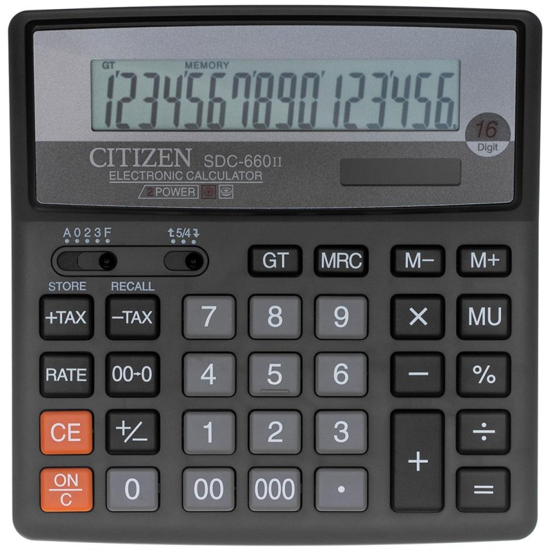Калькулятор настольный Citizen SDC-660 II 16-разрядный черный арт ...