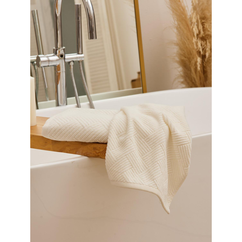 Набор полотенец махровых TAC VENTURA 50×90.70×140 500 г/м2 WHITE, белый