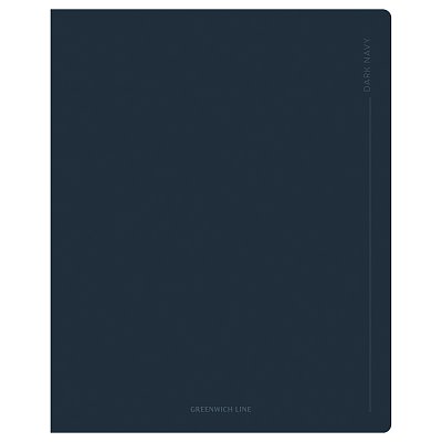Тетрадь 48л., А5, линия Greenwich Line «Dark navy», «cофт-тач» ламинация, выб. лак, 70г/м2