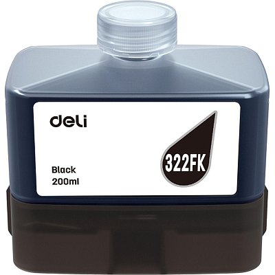 Чернила Deli 322FK черный 200 мл водорастворимые