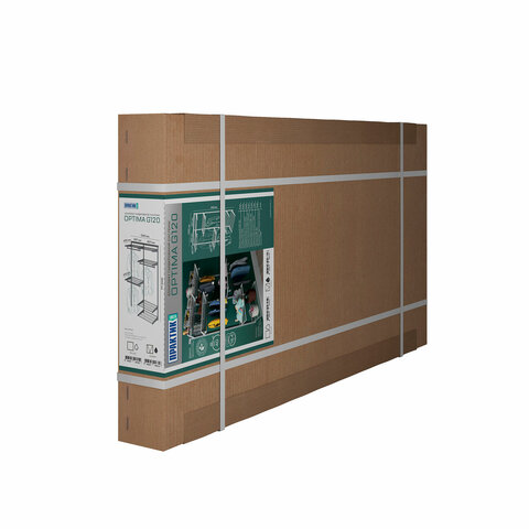 Гардеробная система OPTIMA G120, 2050×1240х450 мм, 6 полок, 3 штанги, графит