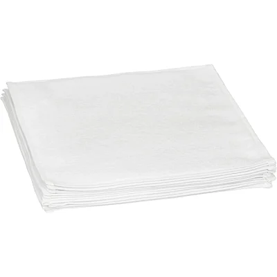 Полотенце Luscan махровое 30×30, 450 гр/м2, Oтель белый, Турция, 10 шт/уп