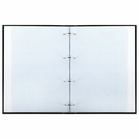 Тетрадь на кольцах БОЛЬШАЯ 225×302 мм А4, 100 л., обложка картон, клетка, BRAUBERG «Dark»