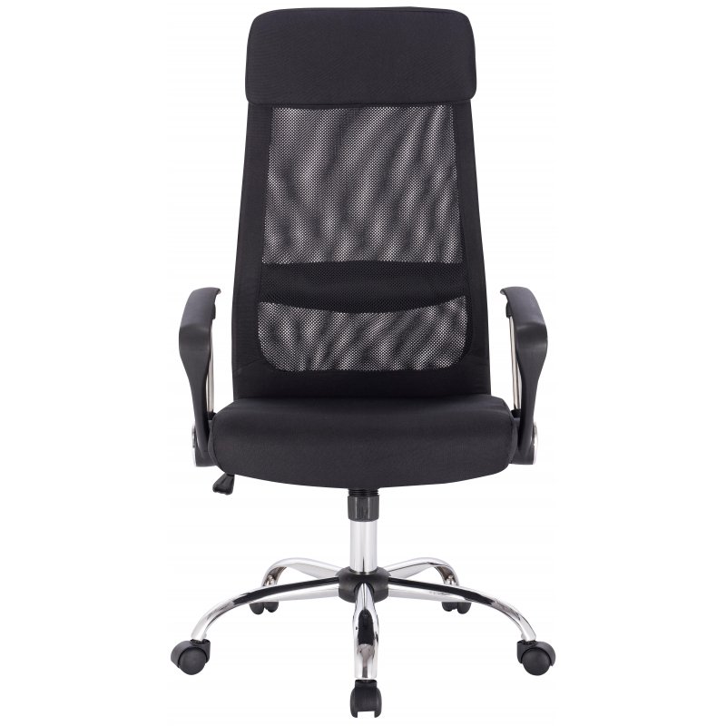 Кресло для руководителя Easy Chair 589 TC черное (сетка/ткань/хромированный металл)