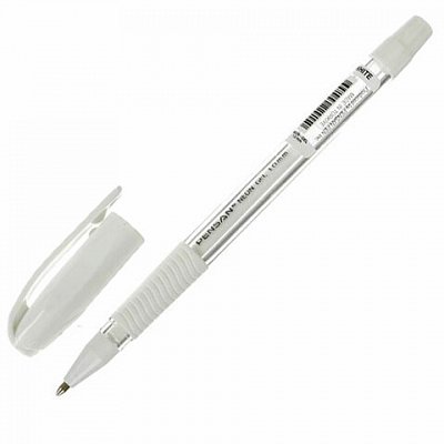 Ручка гелевая с грипом БЕЛАЯ, PENSAN Neon Gel, узел 1мм, линия 0.8мм