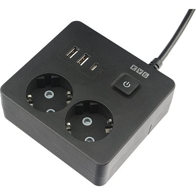 Удлинитель Power Cube, 2р,3USB, 3500 Вт, 16А,1.9 м, 3×1.0 черн. (PC-1B-2M)
