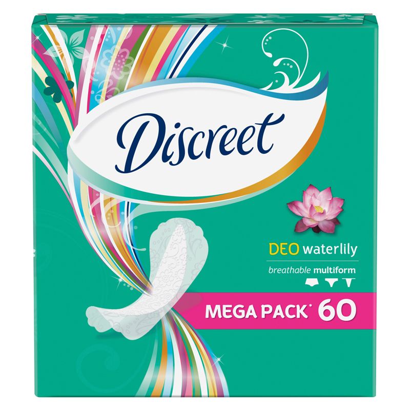превью Прокладки женские ежедневные Discreet «Deo WaterLily Multiform», трио, 60шт. (ПОД ЗАКАЗ)