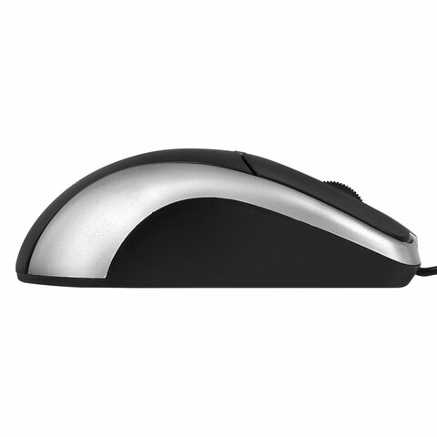 Набор проводной SONNEN KB-S110, USB, клавиатура 113 клавиш, мышь 3 кнопки, 1000 dpi, черный/серебристый