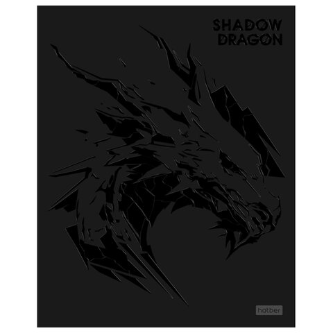 Тетрадь А5, 48 л., HATBER, скоба, клетка, матовая ламинация, 3D-лак, «Shadow» (микс в спайке), 093204