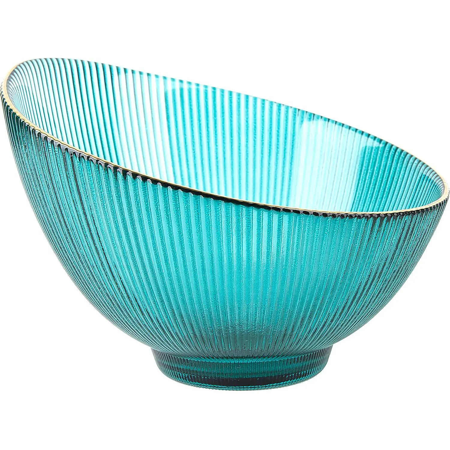 превью Салатник Nouvelle Home Frost Stripe стекло 17.2 см зеленый