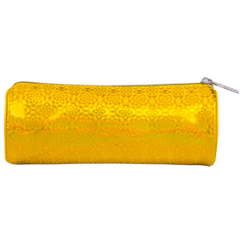Пенал-тубус BRAUBERG, мягкий, «Glitter Gold», 20×7×7 см, 229016