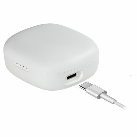 Наушники с микрофоном (гарнитура) DEFENDER TWINS 920, Bluetooth, беспроводные, белые, 