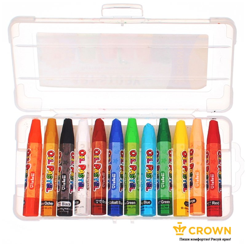 Пастель масляная Crown «ArtStory», 12 цветов, пласт. упак. 
