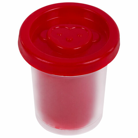 Пластилин-тесто для лепки BRAUBERG KIDS, 6 цветов, 300 г, яркие классические цвета, крышки-штампики