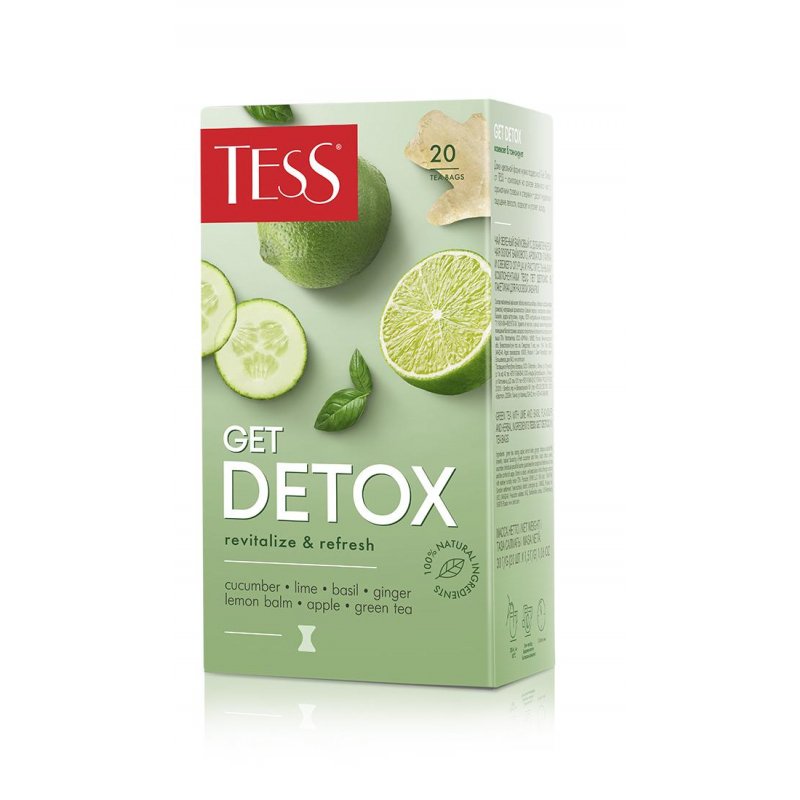 Чай Tess Get Detox revitalize&refresh зеленый 20 пакетиков