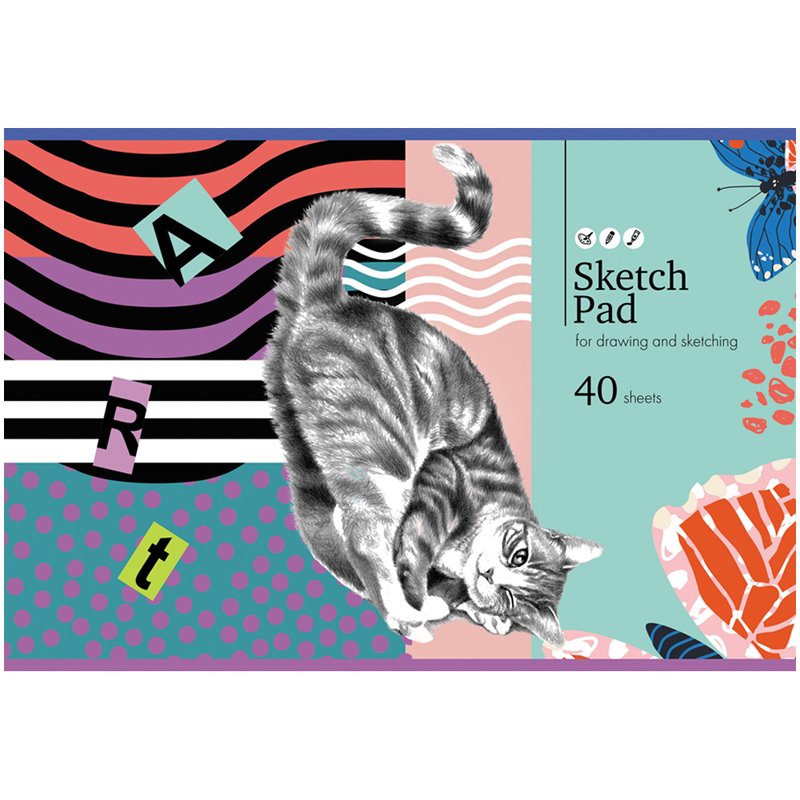 Альбом для рисования 40л., А4, на скрепке BG «Animal picture»