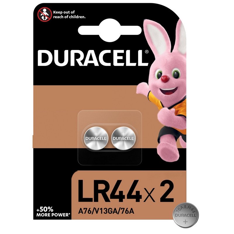 Элементы питания батарейка для электронных устройств Duracell LR44 2 шт/уп