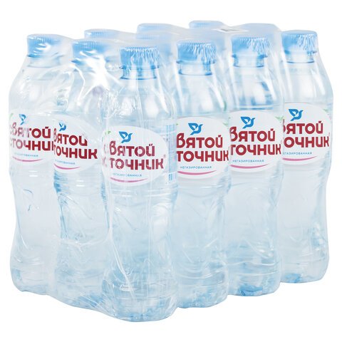 Вода негазированная питьевая «Святой источник», 0.5 л, пластиковая бутылка