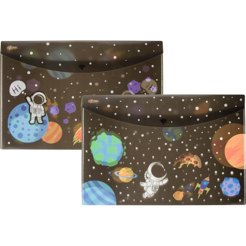 Папка-конверт на кнопке А4 №1 School Space time 2шт/уп
