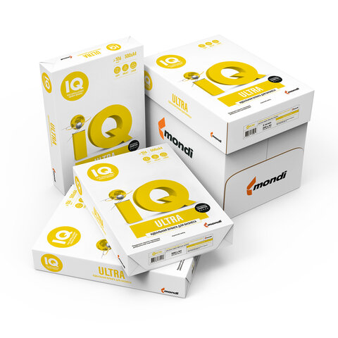Бумага офисная А4, класс «А», IQ ULTRA, 80 г/м2, 500 л., Mondi, белизна 168% (CIE)