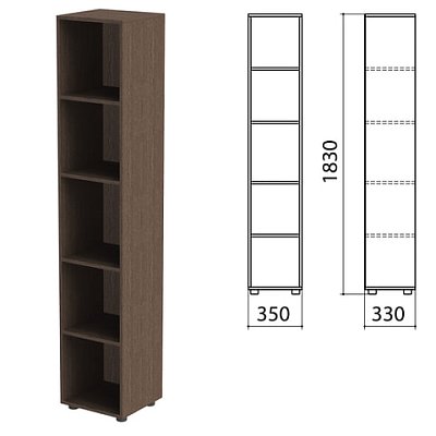 Шкаф (стеллаж) «Канц» 350×330х1830 мм, 4 полки, цвет венге