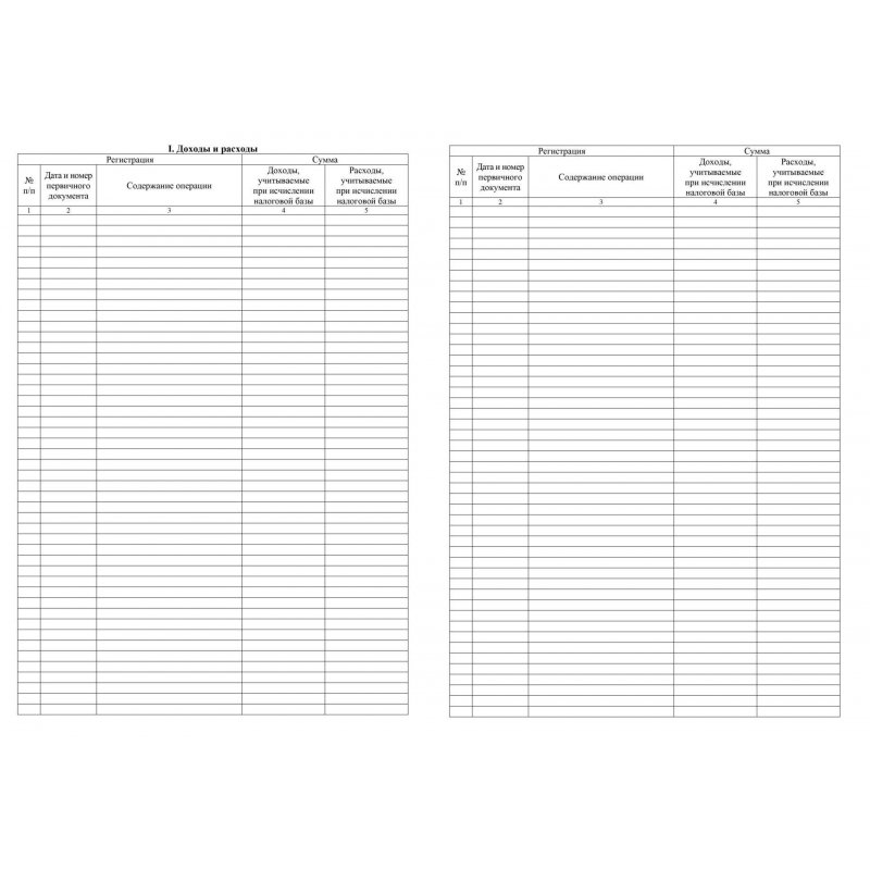 Журнал учета доходов и расходов организаций и ИП (20 листов, скрепка, обложка мелованная бумага, 2 штуки в упаковке)
