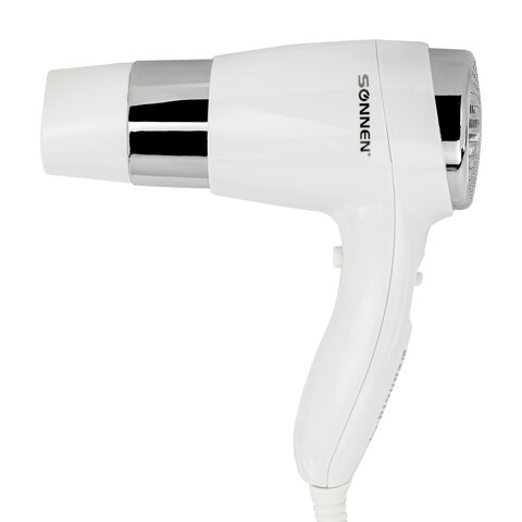 Фен для волос настенный SONNEN HD-2112 EXTRA POWER, 1600 Вт, 2 скорости, белый/хром