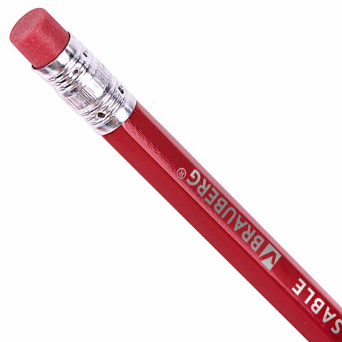Карандаши цветные стираемые с ластиком BRAUBERG ERASABLE12 цветовмягкий грифель 3 мм181932