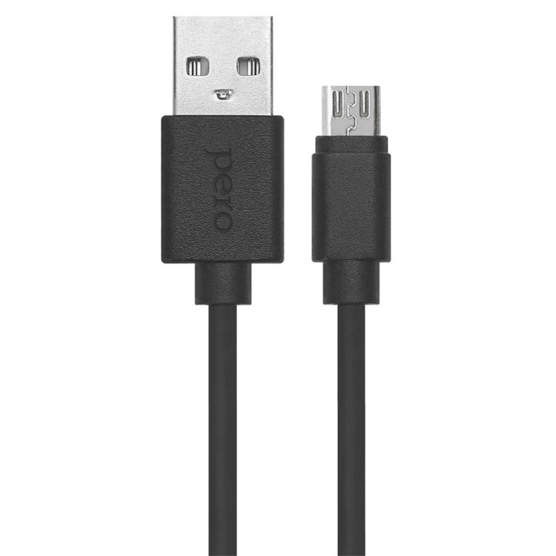 Кабель PERO, DC-03, micro-USB, 2.5А, 1м, Fast charge, черный
