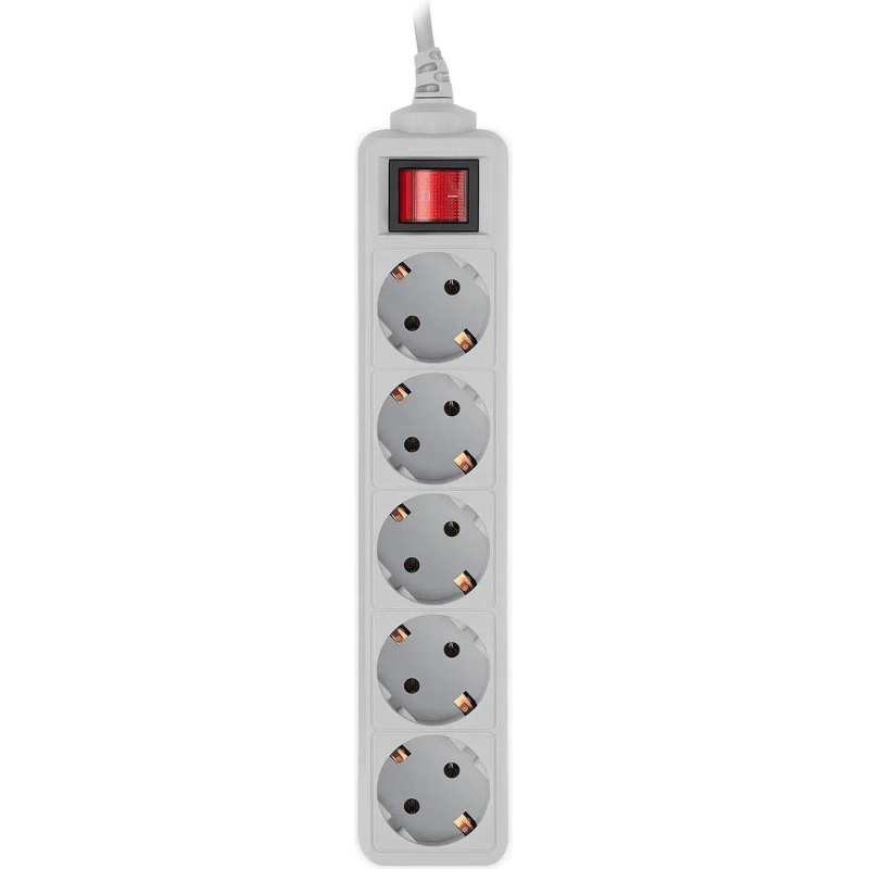 превью Сетевой фильтр PC Pet AP01006-3-G 3м (5 розеток) серый (пакет)