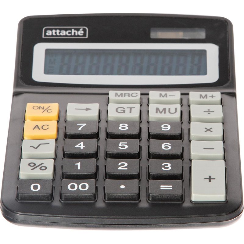 Калькулятор настольный компактный Attache ATC-777-10C 10-разрядный черный
