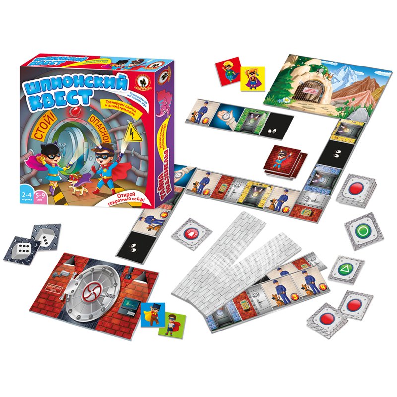 превью Игра настольная Русский стиль «Шпионский квест», картонная коробка