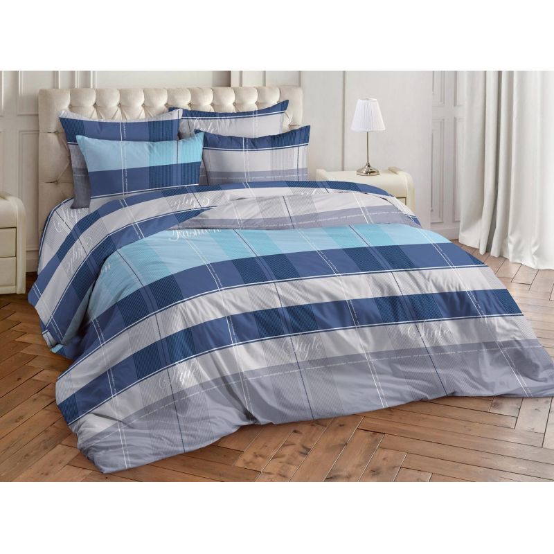 превью Постельное белье 1.5сп, поплин 110г/м2, (нав.50×70-2шт) Дикси