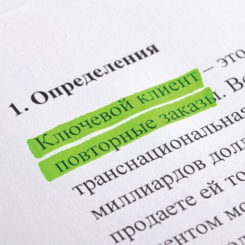 Текстовыделитель STAFF «EVERYDAY», ЗЕЛЕНЫЙ, скошенный наконечник, 1-5 мм, 151639