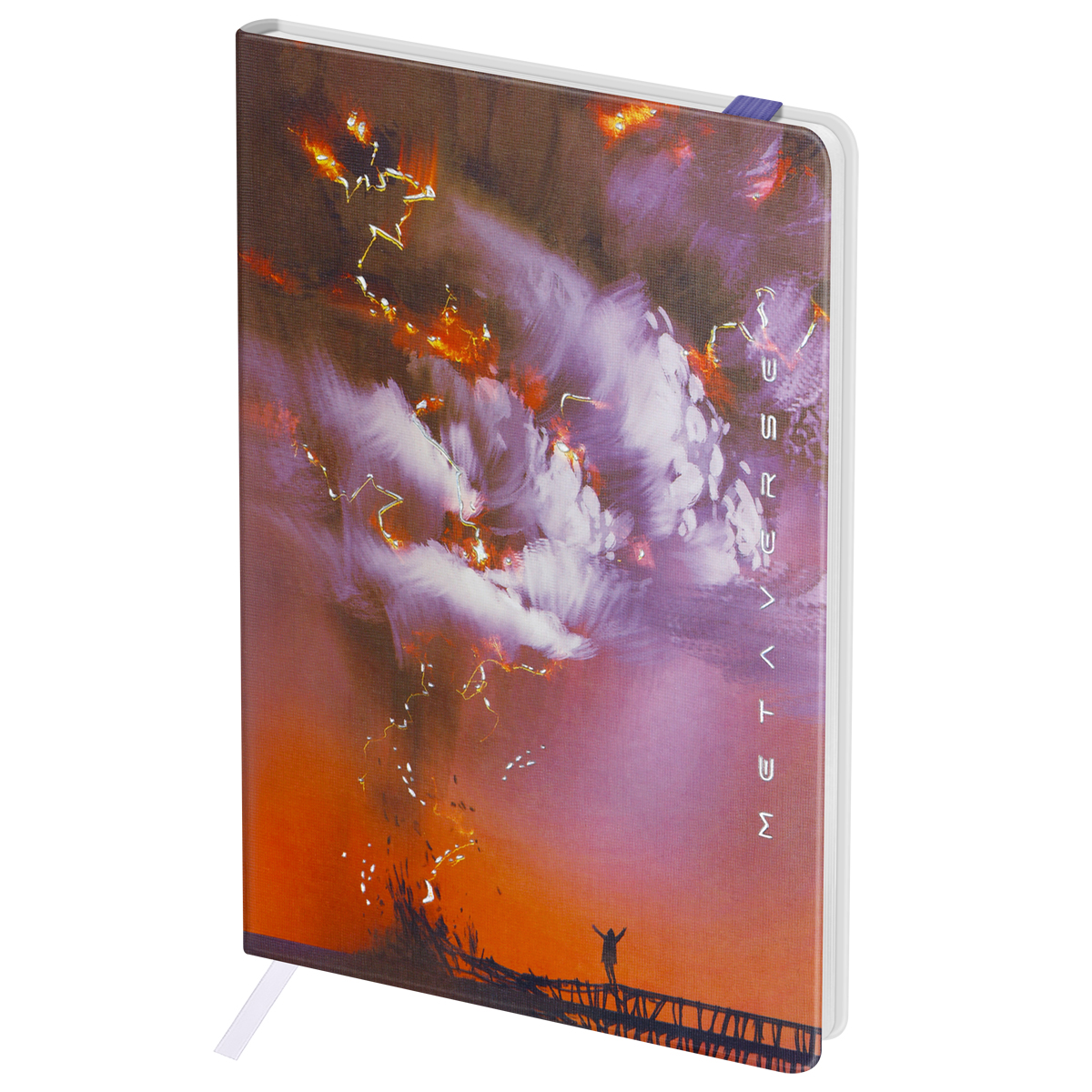 превью Записная книжка А6 80л. ЛАЙТ, кожзам, Greenwich Line «Power of nature», с резинкой, тиснение фольгой, блок в клетку