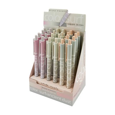 Ручка шариковая автоматическая BRUNO VISCONTI ColorSurf Morandi, СИНЯЯ, ассорти, 0.38