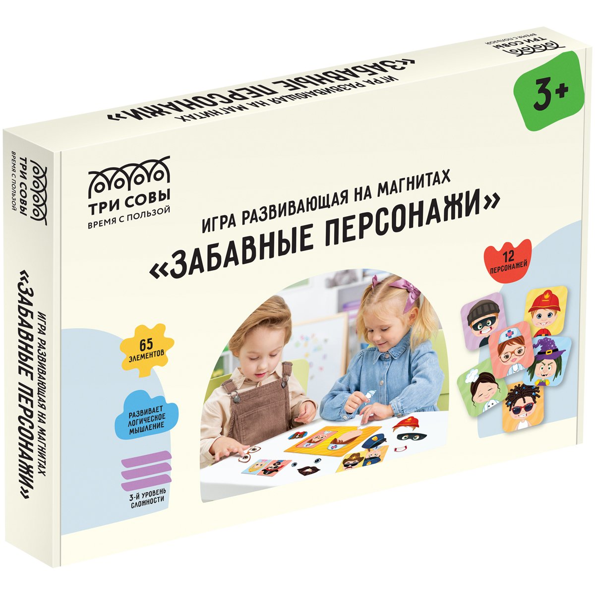 превью Игра развивающая на магнитах ТРИ СОВЫ «Забавные персонажи», 65 эл. 