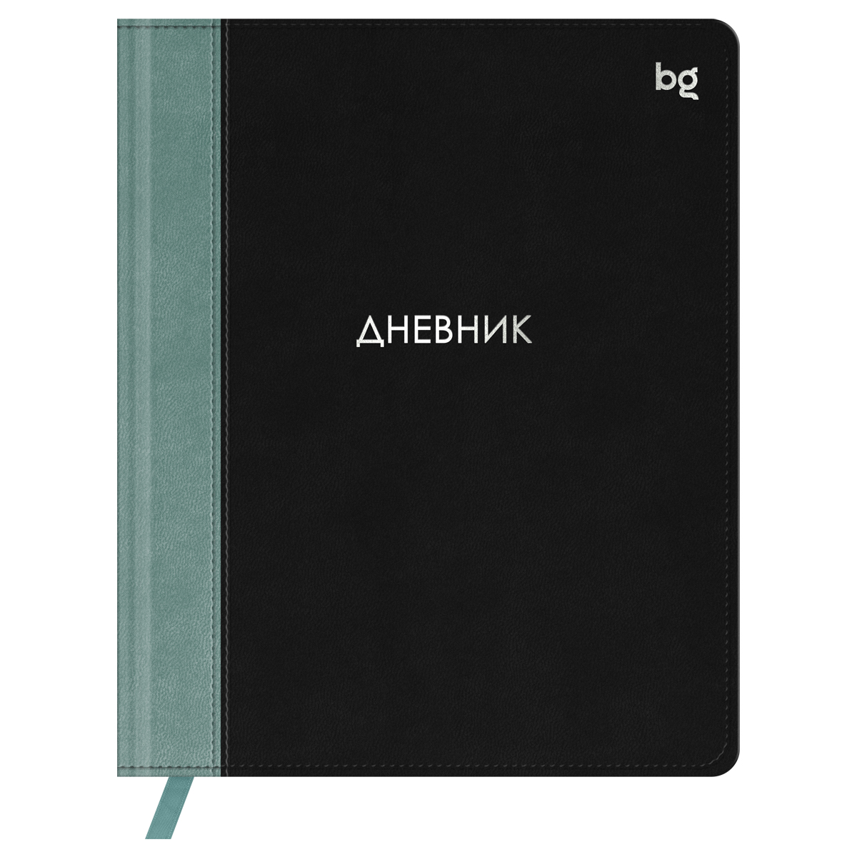 превью Дневник 1-11 кл. 48л. (твердый) BG «Комбо. Черный», иск. кожа, комбинирование материалов, тиснение фольгой, ляссе