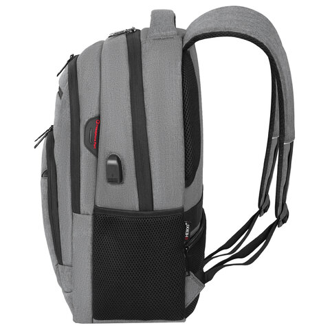 Рюкзак HEIKKI SECURE (ХЕЙКИ) универсальный, отделение для ноутбука, серый, 46×31x19 см