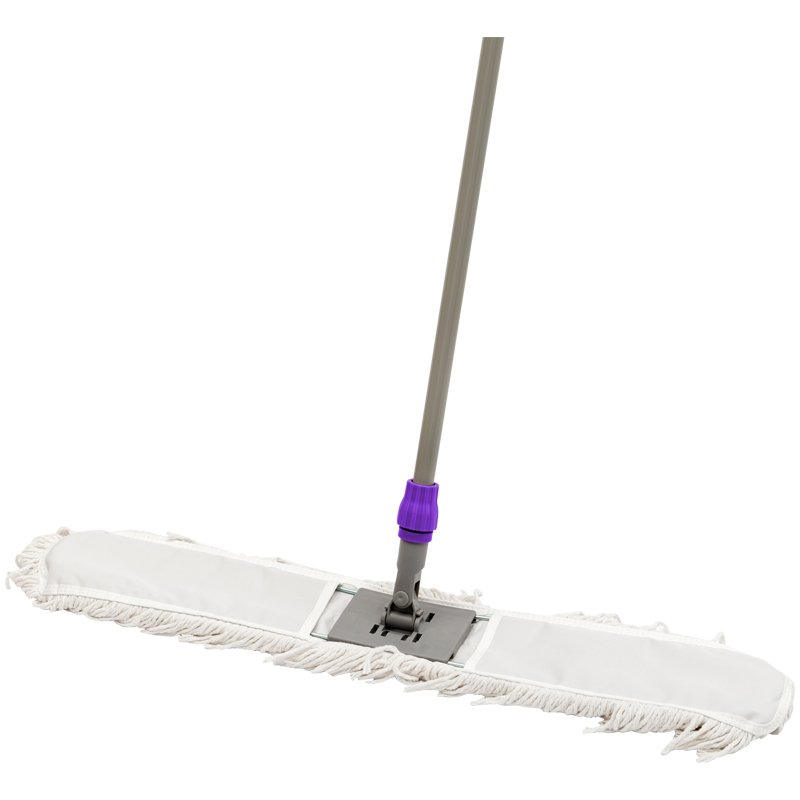 Швабра-рамка OfficeClean Professional, телеск. ручка из нерж. стали 125см, насадка МОП хлопок 80см