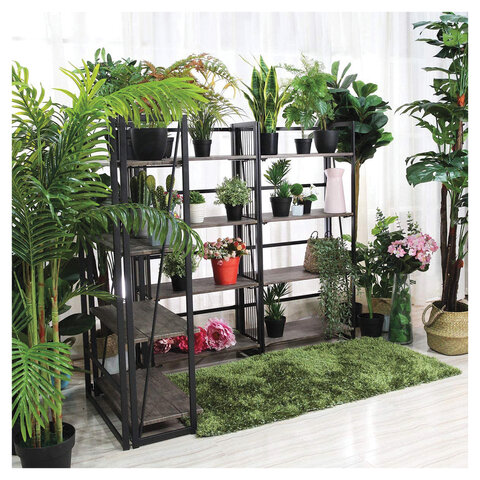 Стеллаж на металлокаркасе «BRABIX LOFT SH-001»600×300х1250 ммскладнойцвет морёный дуб641228