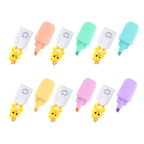 Набор текстовыделителей с топперами 6 ЦВЕТОВ ПАСТЕЛЬ, «НЕЖНЫЕ ЦЫПЛЯТА», линия 1-4мм, FUNSTER (ФАНСТЕР)