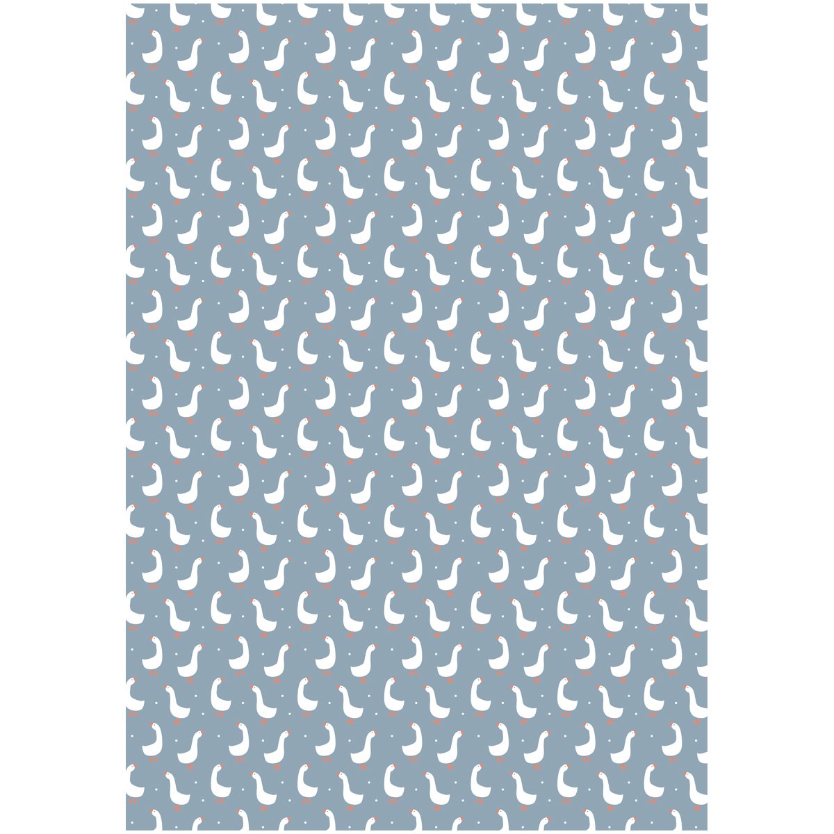 Упаковочная бумага глянц. 70×100см, MESHU «Гуси», 80г/м2