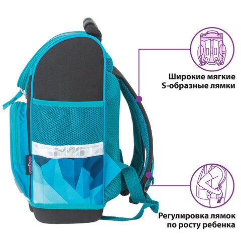 Ранец ЮНЛАНДИЯ WISE для начальной школыMonster-truck37×29х15 см229948